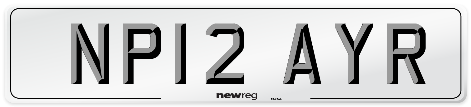 NP12 AYR Number Plate from New Reg